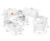 Sofa Set | 3+2+1 Seater Sofa Comfort & Durability (Black, White, Brown, Green, Cream, Cherry, Red, Blue, Grey & Caramel) CF-016